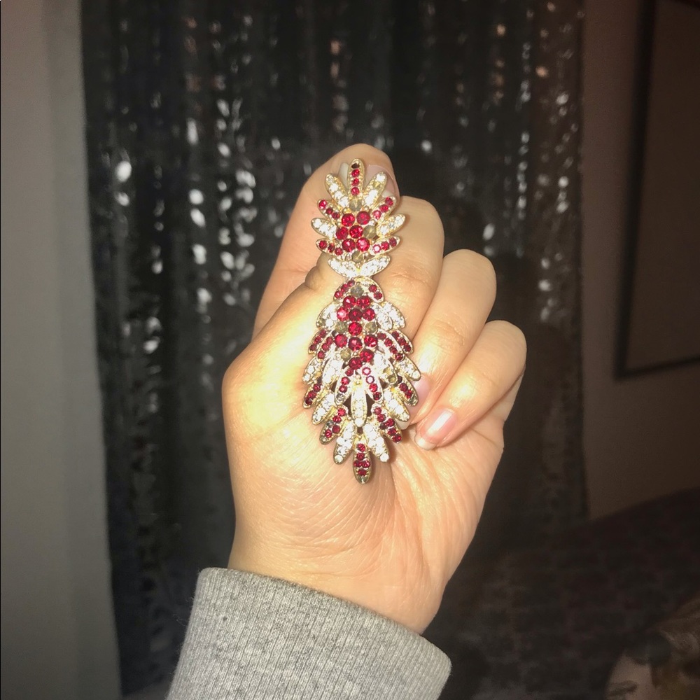 Burgundy and Gold Earrings